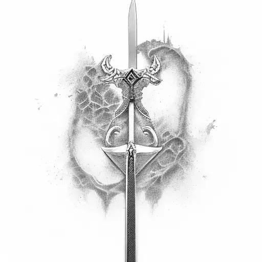 A programmer's code forming a sword tattoo design idea