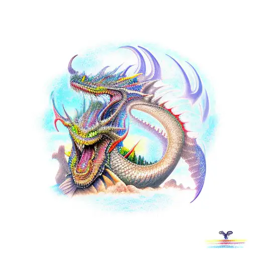 metin2 dragon meley tattoo design idea