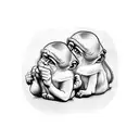 three wise monkeys tattoo design idea