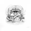 three wise monkeys tattoo design idea