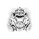 three wise monkeys tattoo design idea