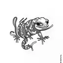fire salamanders tattoo design idea