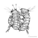 fire salamanders tattoo design idea