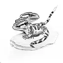 fire salamanders tattoo design idea