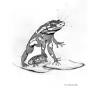 fire salamanders tattoo design idea