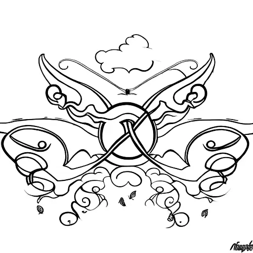 A minimalist tattoo of your kids' initials intertwined with dragonflies. tattoo design idea