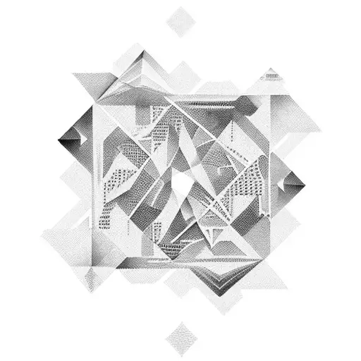 Data visualization transformed into an intricate geometric pattern tattoo design idea