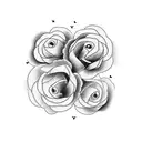 remembrance tattoo including hawaiian flowers, a name, and doves tattoo design idea