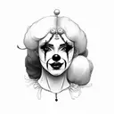 clown girl tattoo design idea