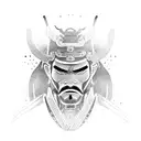 samurai face tattoo design idea