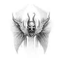 devil wings tattoo design idea