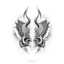 devil wings tattoo design idea