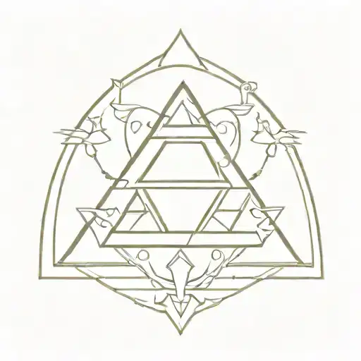 Zelda triforce fine lines tattoo design idea