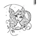 cinderella  tattoo design idea