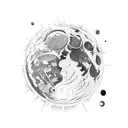 I'll make it to the moon even if I have to crawl tattoo design idea