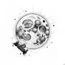 I'll make it to the moon even if I have to crawl tattoo design idea
