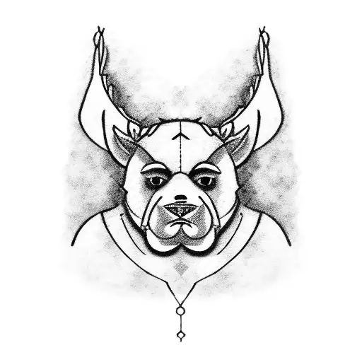 stencil outline of a chubby gay man with a hairy chest wearing a jockstrap tattoo design idea