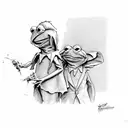 Kermit And Casper tattoo design idea