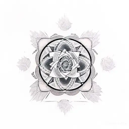 neo tribalism in spiral tattoo design idea