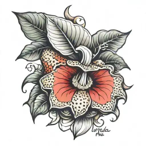 Rafflesia tattoo design idea