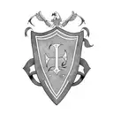 the letter L on a family crest shield and four stars on each corner tattoo design idea