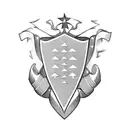 the letter L on a family crest shield and four stars on each corner tattoo design idea