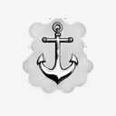 Anchor with eel  tattoo design idea