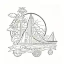 Combine elements of the Golden State Warriors logo with iconic California imagery for a bold and dynamic tattoo design tattoo design idea