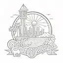 Combine elements of the Golden State Warriors logo with iconic California imagery for a bold and dynamic tattoo design tattoo design idea