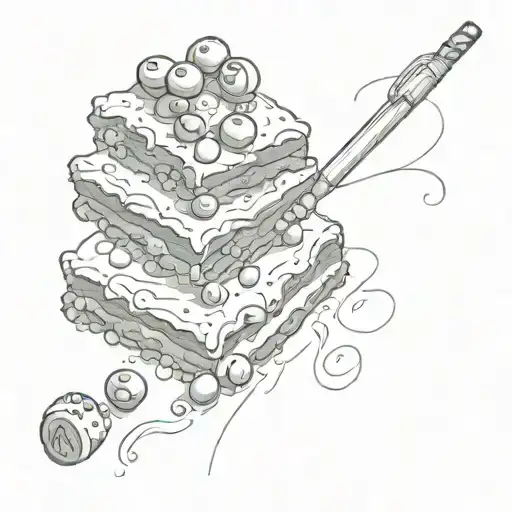 M&M candy, a brownie, and James Bond  tattoo design idea