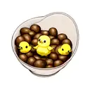 little chick with potato tattoo design idea