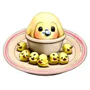 little chick with potato tattoo design idea