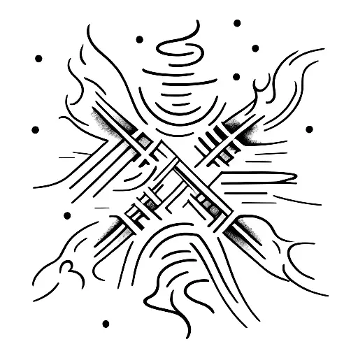 Bonfire tattoo design idea