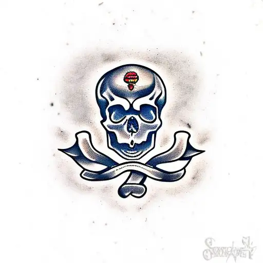 Skull snake soul  tattoo design idea