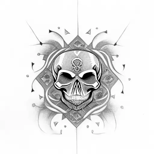 Skull snake soul  tattoo design idea