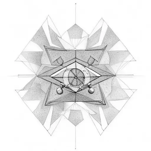  geometrical and minimalistic Ikarus tattoo for my chest that symbolizes ambition and the pursuit of dreams, incorporati tattoo design idea