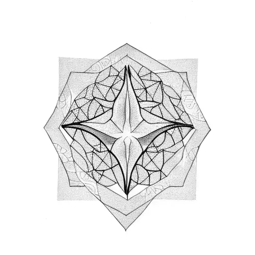geometric octopus, hexagon, polygon tattoo design idea