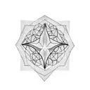 geometric octopus, hexagon, polygon tattoo design idea