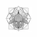 geometric octopus, hexagon, polygon tattoo design idea