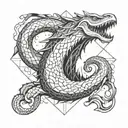 leviathan sea monster  tattoo design idea