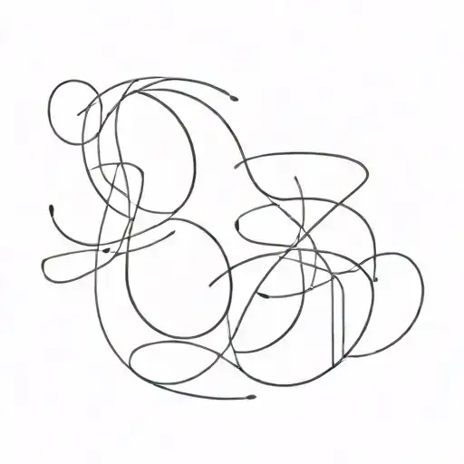 overlapping letters S D C tattoo design idea