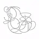 overlapping letters S D C tattoo design idea