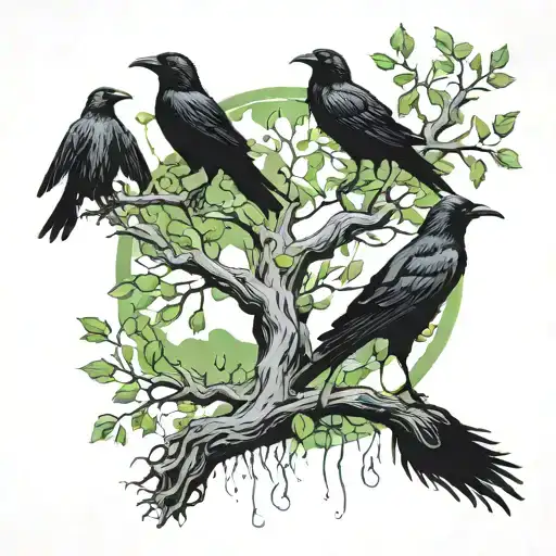 i want a tattoo of the poison tree with some crows sprinkled in tattoo design idea