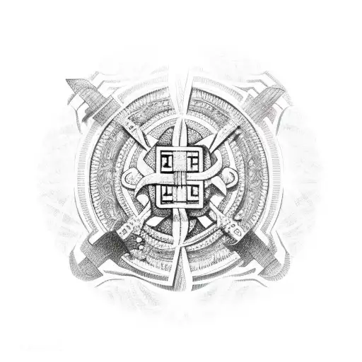 Peruvian cross tattoo design idea