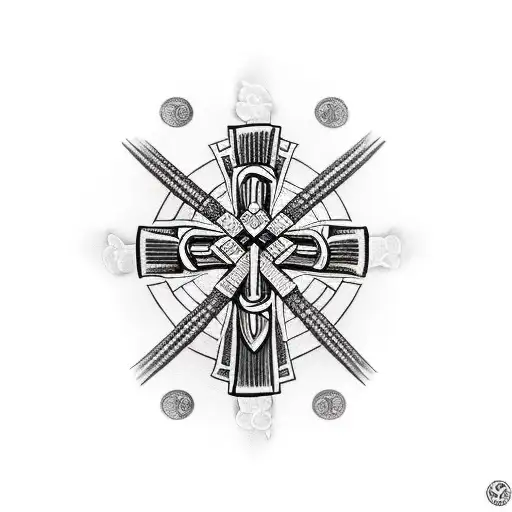 Peruvian cross tattoo design idea