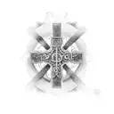 Peruvian cross tattoo design idea