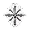 Peruvian cross tattoo design idea