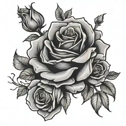 roses irish tattoo design idea