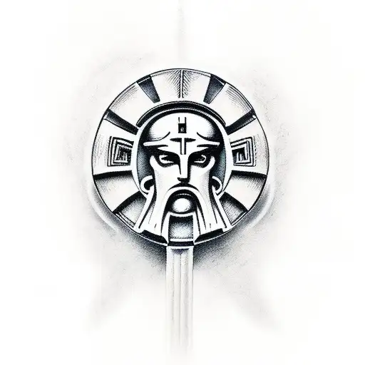 greek spartan tattoo design idea