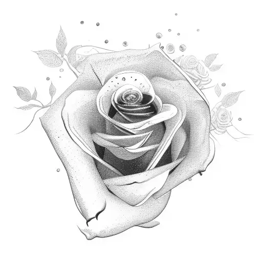 savage rose tattoo design idea